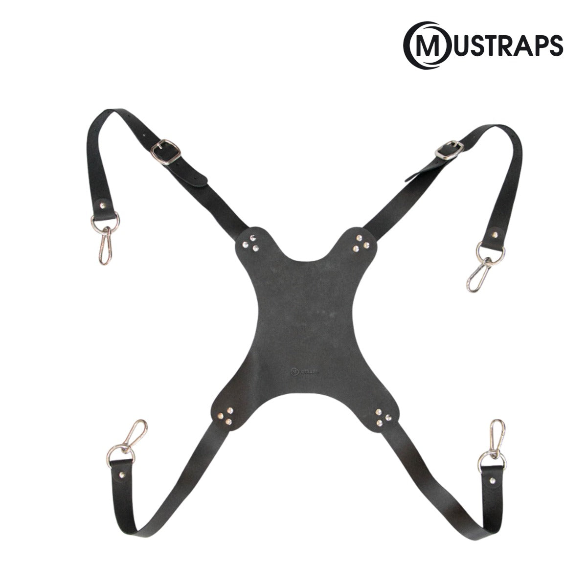 ARNÉS MUSTRAPS PARA BOMBO CRUZADA ESPALDA COLOR NEGRO