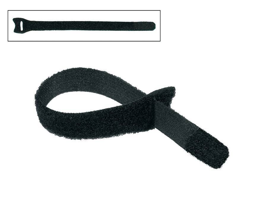 BRIDAS DE VELCRO BOSTON NEGRAS 10x150mm 12 uds 