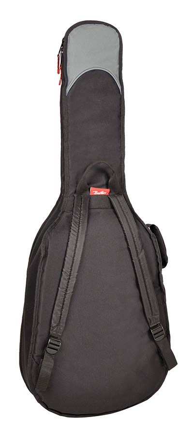 FUNDA BOSTON PARA GUITARRA ACÚSTICA 15 mm negro/gris