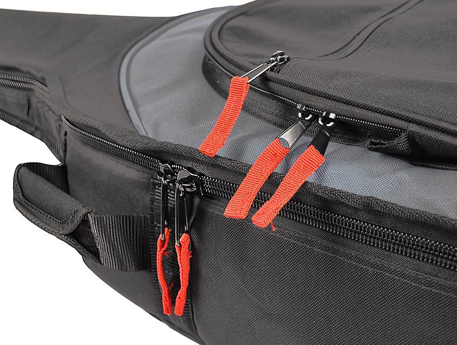 FUNDA BOSTON PARA GUITARRA ACÚSTICA 15 mm negro/gris