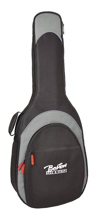 FUNDA BOSTON PARA GUITARRA ACÚSTICA 15 mm negro/gris