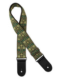 CORREA GAUCHO SERIE TRADICIONAL PARA GUITARRA 50mm MOSAICO VERDE