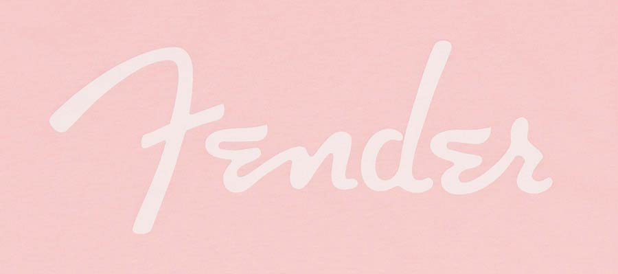 Camiseta Fender en rosa concha L