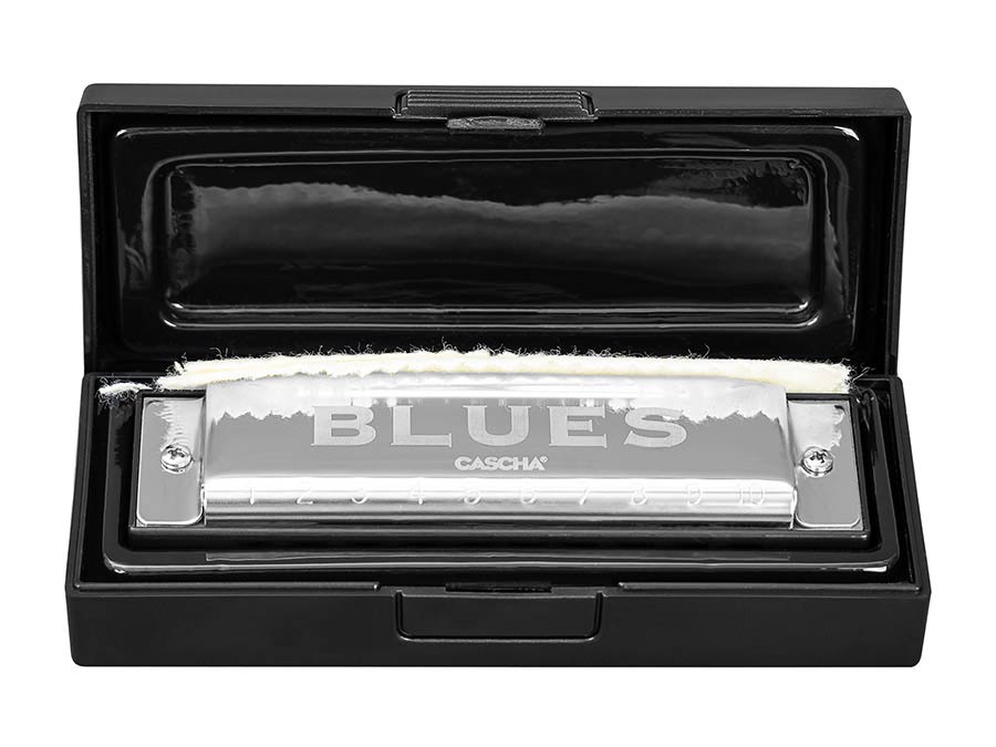 blues harmonica in E, incl. case and cleaning clot