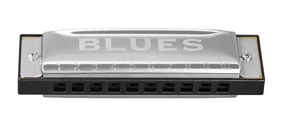 blues harmonica in E, incl. case and cleaning clot