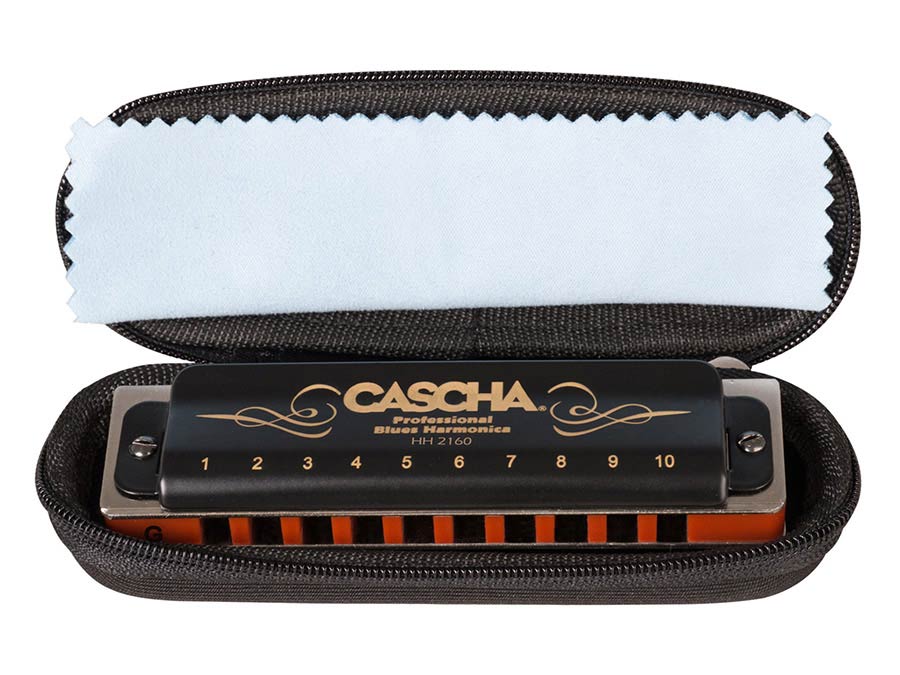 professional blues harmonica in G, incl. case and