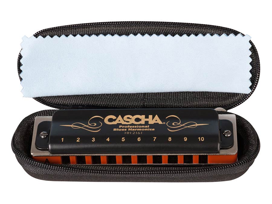 professional blues harmonica in A, incl. case and