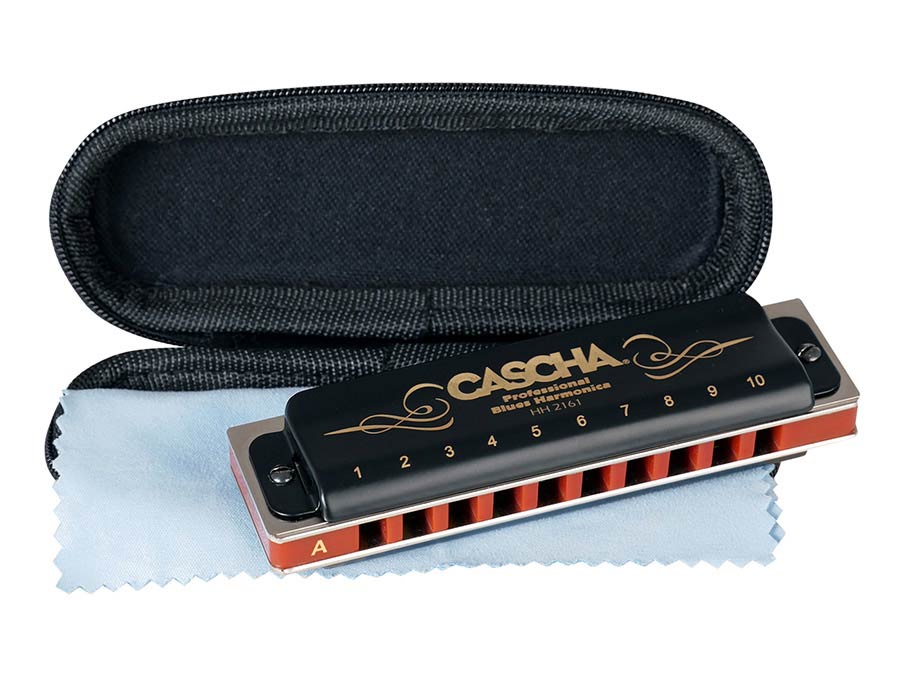 professional blues harmonica in A, incl. case and