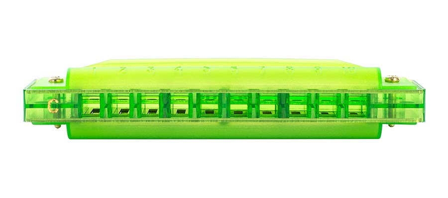ARMÓNICA CASCHA FUN BLUES VERDE INCLUYE ESTUCHE RIGIDO Y FOLLETO