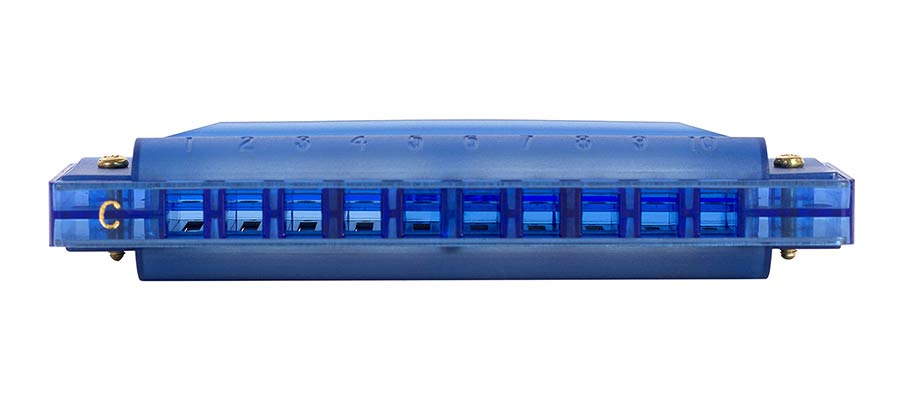 ARMÓNICA CASCHA FUN BLUES AZUL INCLUYE ESTUCHE RIGIDO Y FOLLETO