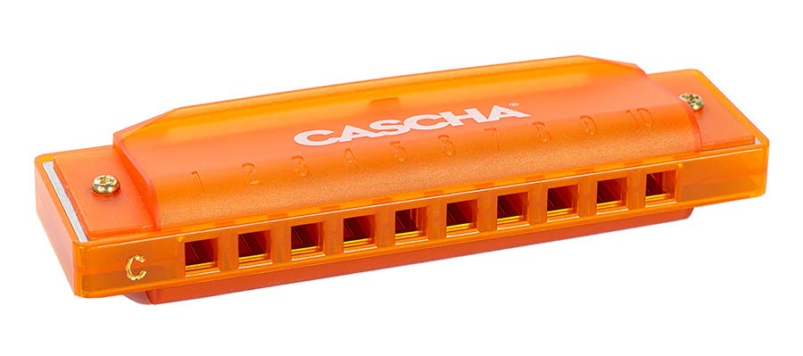 ARMÓNICA CASCHA FUN BLUES NARANJA INCLUYE ESTUCHE RIGIDO Y FOLLETO