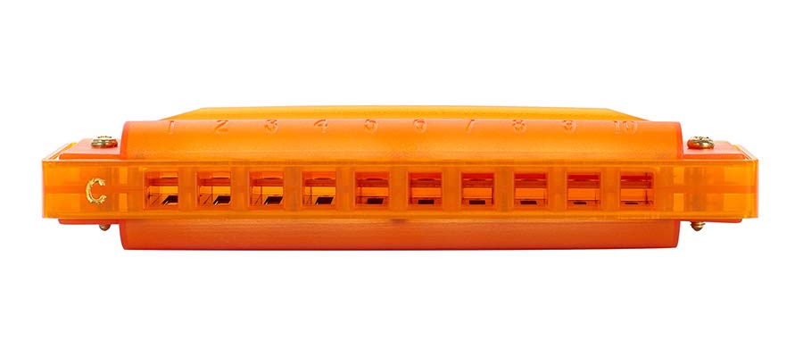 ARMÓNICA CASCHA FUN BLUES NARANJA INCLUYE ESTUCHE RIGIDO Y FOLLETO