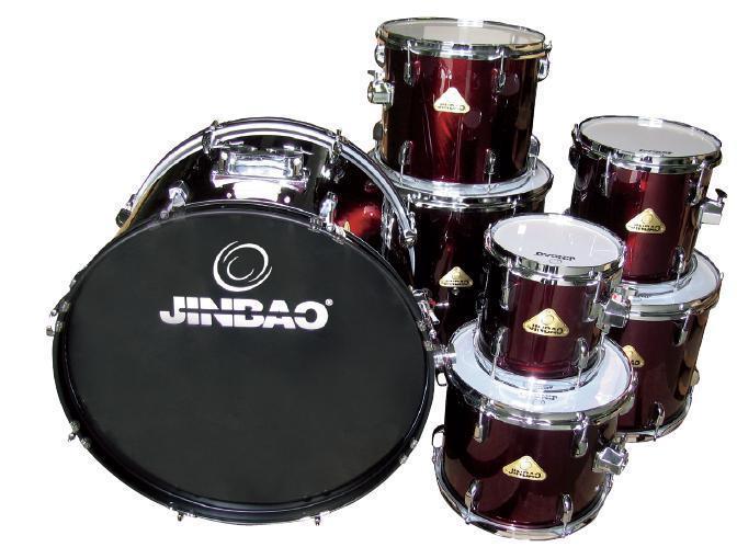 TOM-TOM JINBAO DE 8" X 8" ROJO