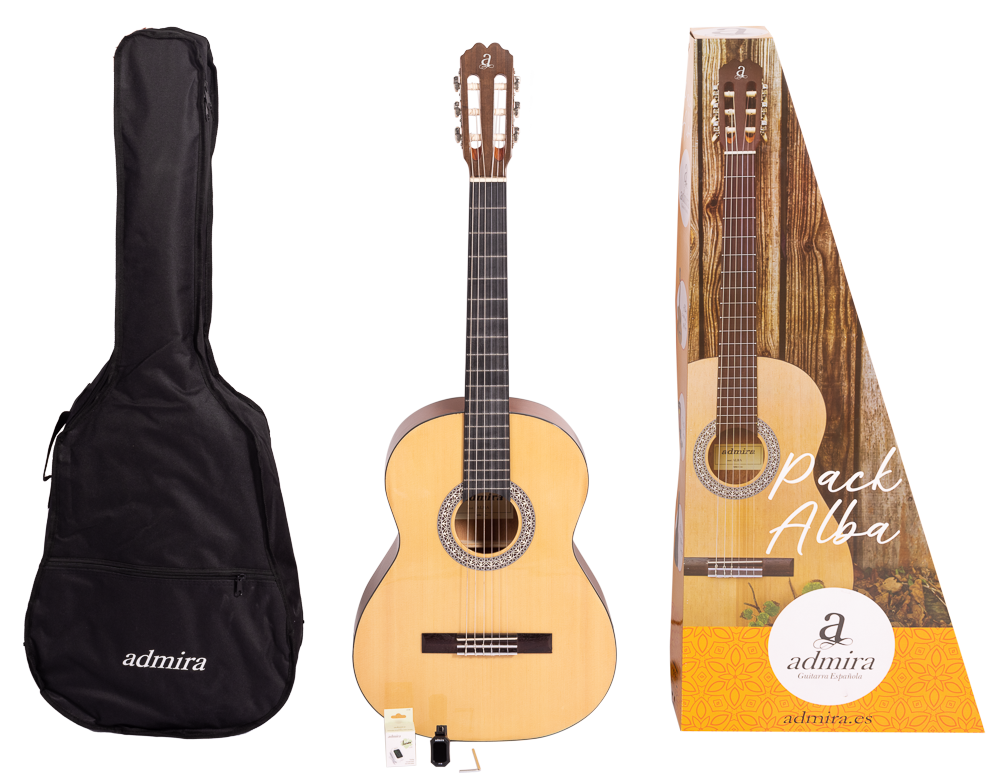 PACK DE GUITARRA CLÁSICA ADMIRA ALBA 4/4 SERIE INICIACIÓN