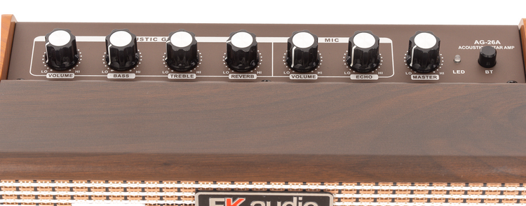 AG26A AMPLIFICADOR GUITARRA ACÚSTICA EK AUDIO DE 25W CON BATERÍA RECARGABLE