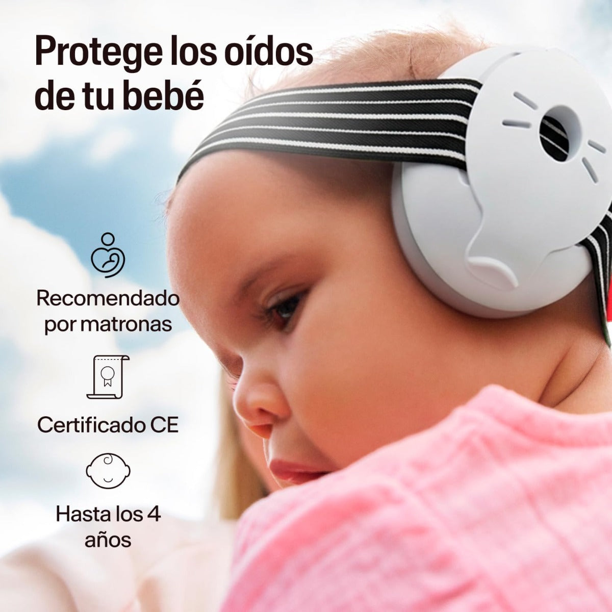 CASCOS PROTECCIÓN RUIDOS MUFFY BABY NEGRO