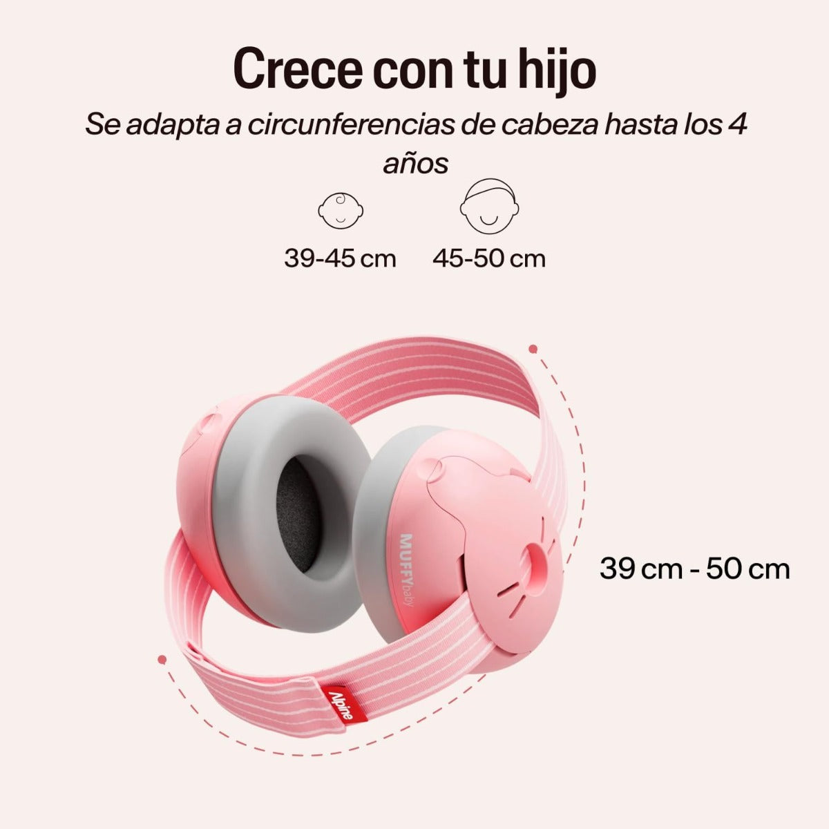 CASCOS PROTECCIÓN RUIDOS MUFFY BABY ROSA