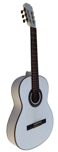 Vicente Tatay Perla Guitarra Flamenca Blanca de Cipres (Sicomoro) y Tapa Maciza, Pintada de Blanco Perlado