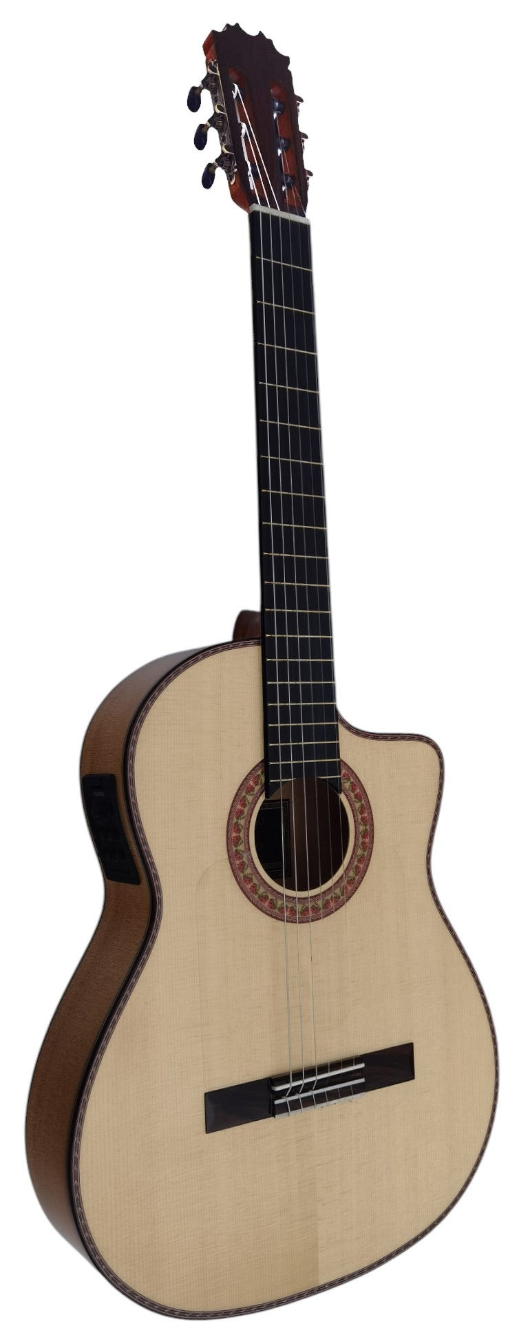 Antonio De Toledo Modelo F17 EQ Blanca de Cipres con EQ fishman Con Cutaway ATF-17BE CUT