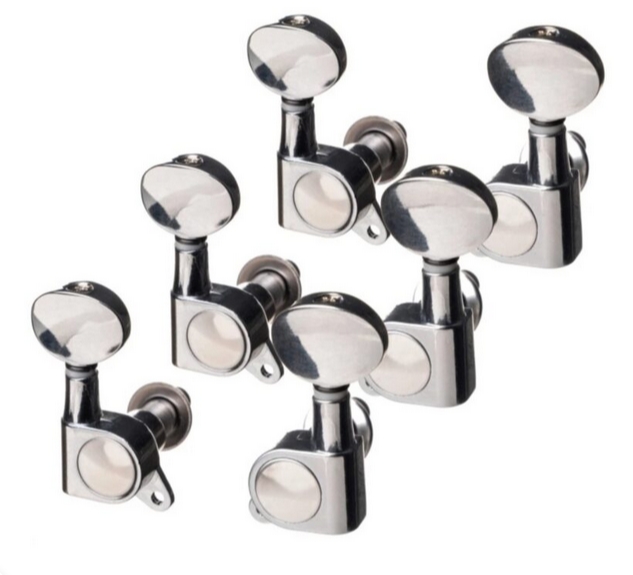 Clavijero 3+3 para guitarra Acustica Cromado AE-016P