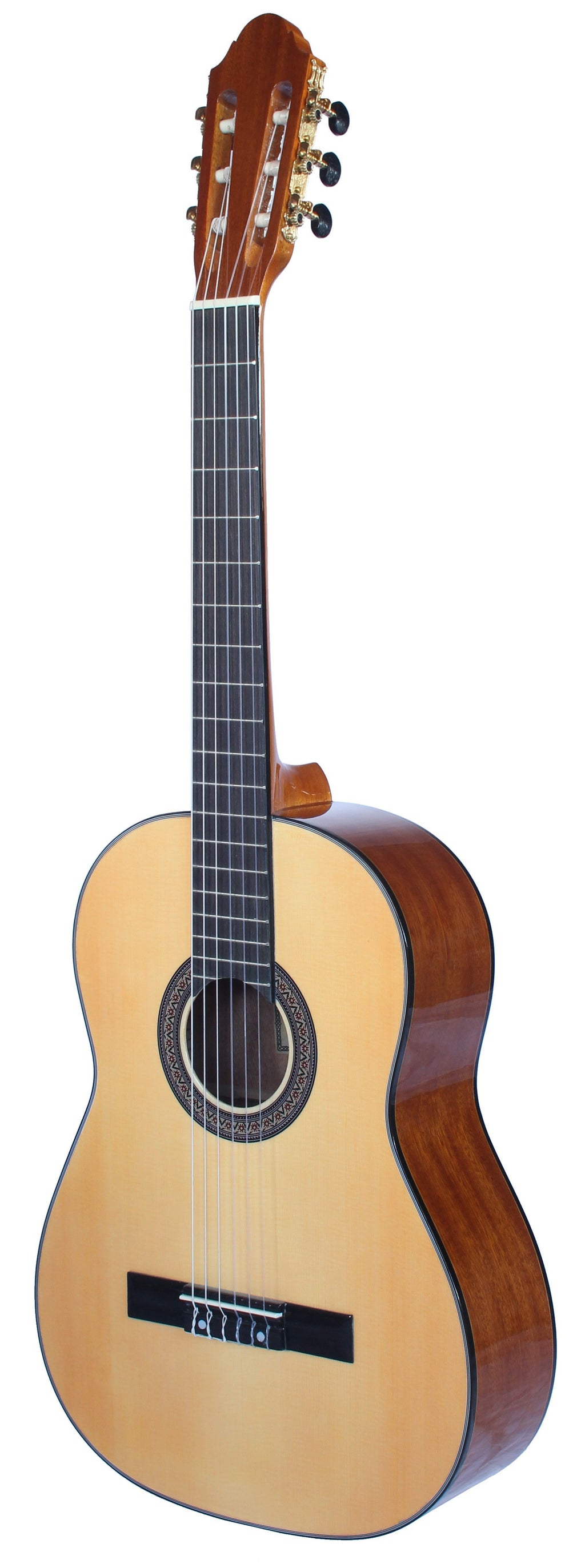 C320.202-3/4 Guitarra Clasica Vicente Tatay Cadete 3/4 Tiro 580mm - Fondo de Sapeli con Tapa de Abeto - Acabado Brillo