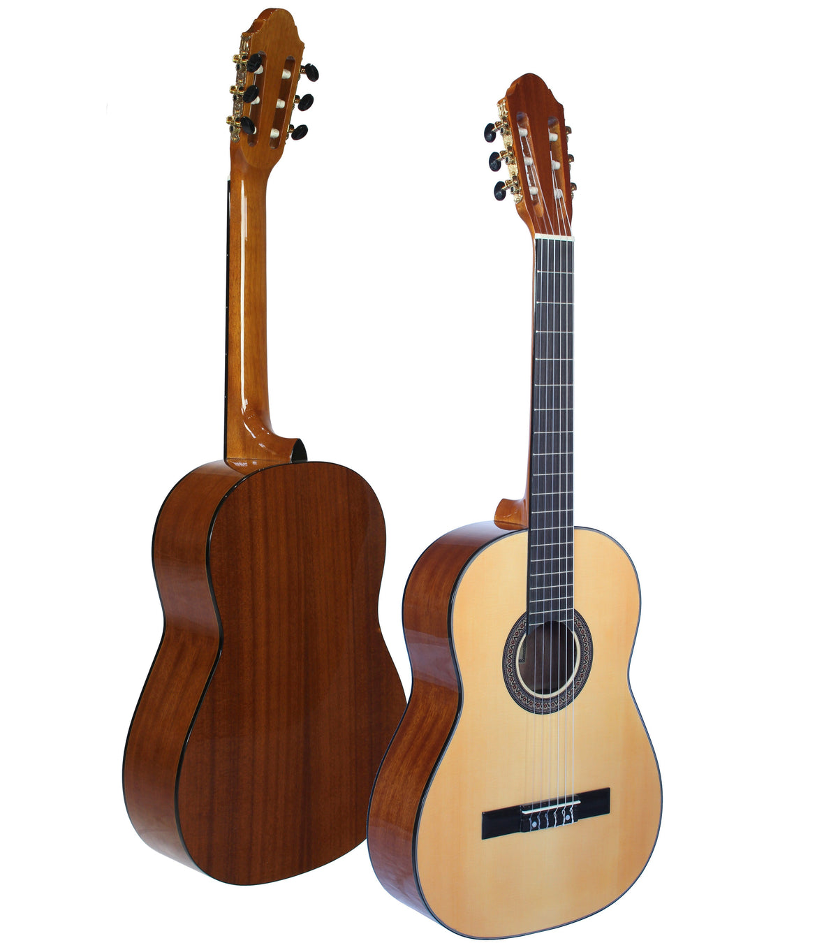 C320.202-3/4 Guitarra Clasica Vicente Tatay Cadete 3/4 Tiro 580mm - Fondo de Sapeli con Tapa de Abeto - Acabado Brillo