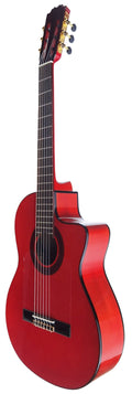 C320.590 CEQ Roja Guitarra Flamenca Vicente Tatay - Fondo de Sicomoro con Tapa Maciza de Abeto - EQ Fishman PSY-301 y Cutaway