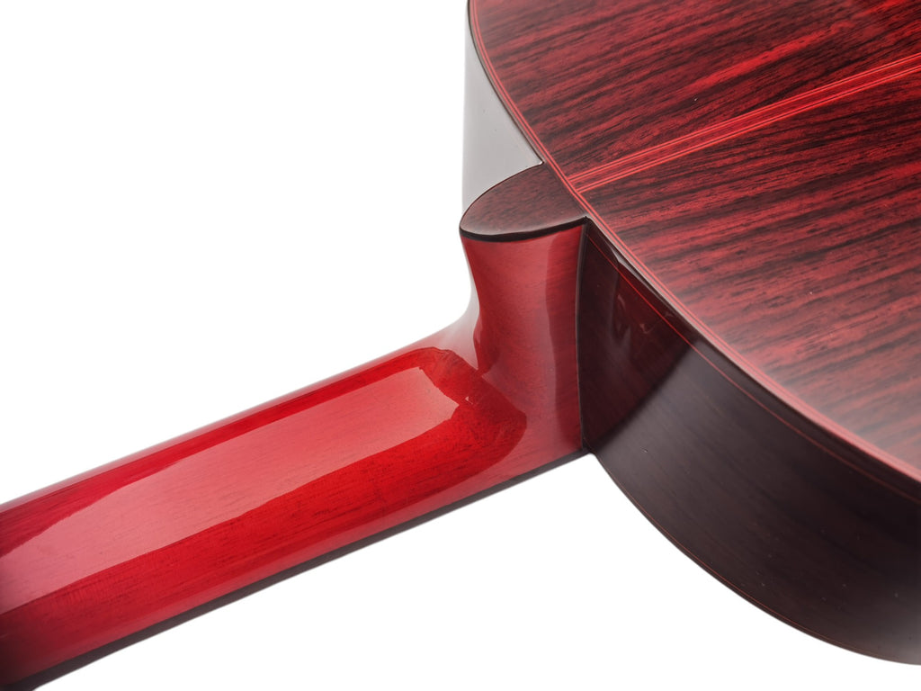 C320.590RS Roja Guitarra Flamenca Vicente Tatay - Fondo de Palosanto con Tapa Maciza de Abeto - Acabado Brillo Teñida de Rojo