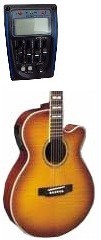 C331.646EQRD  Guitarra Electroacustica Mini Jumbo tipo APX  REDBURST