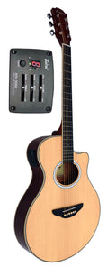 C331.646NMEQ  Guitarra Electroacustica  Baffin Mini Jumbo tipo APX de Sapeli y EQ con Afinador Acabado Brillo