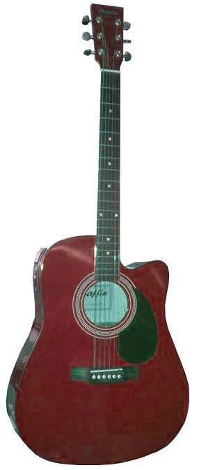 C331.650EQRD -F- Guitarra Electroacustica Roja con problemas de trasteo