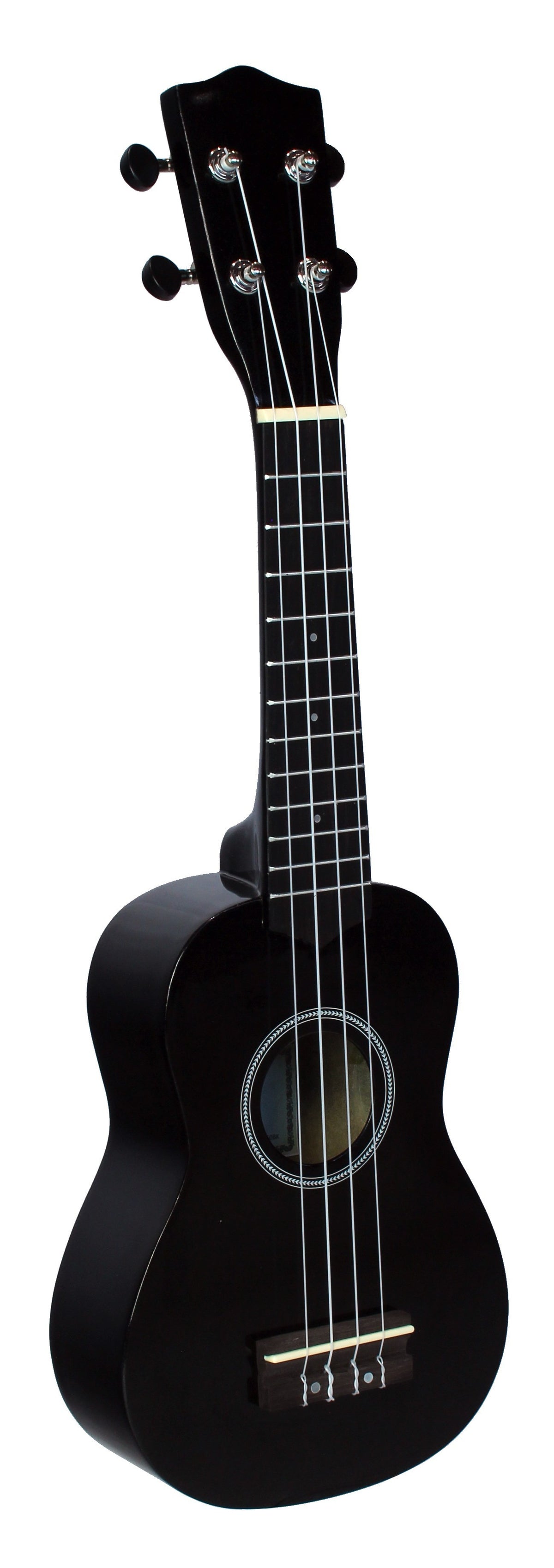 C380.050BK   Ukelele Soprano con Funda LANAI Color Negro Brillo