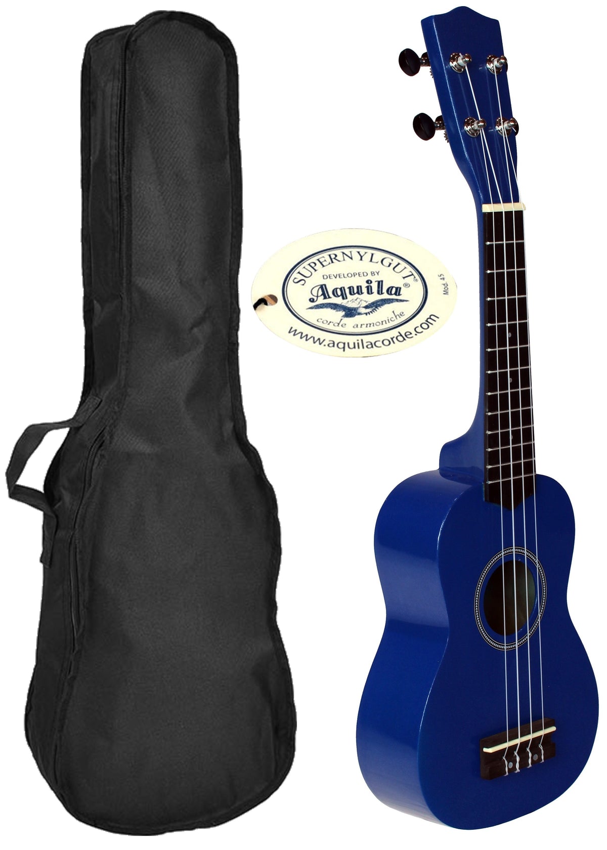 C380.050DB   Ukelele Soprano con Funda LANAI Color Azul Oscuro Brillo