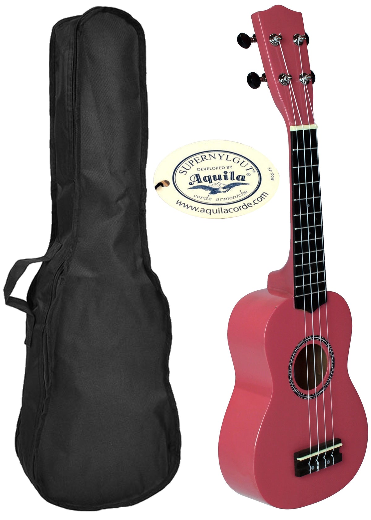 C380.050PK   Ukelele Soprano con Funda LANAI Color Rosa Brillo