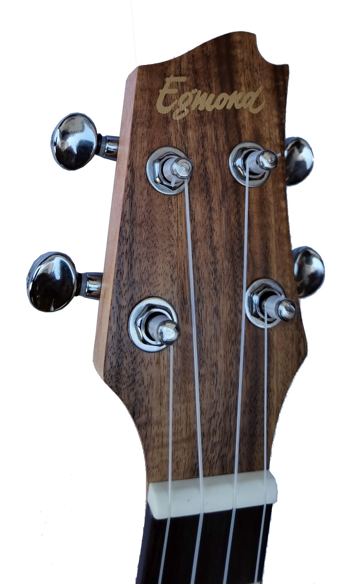 Egmond C380.091   Ukelele Soprano de sapeli mate Binding Blanco