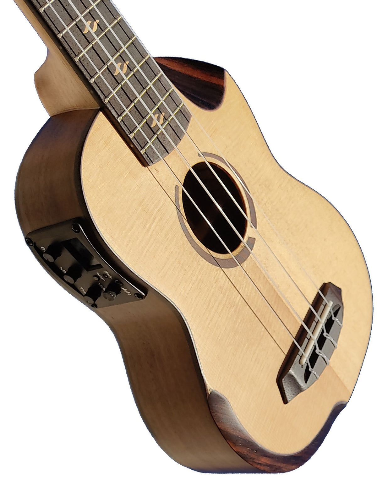 Egmond C380.107EQ  Ukelele Concierto Amplificado de Koa y Tapa Maciza