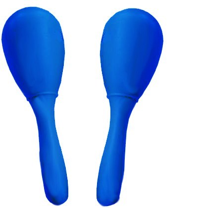 C751.262-BL  Maracas de plastico Azules