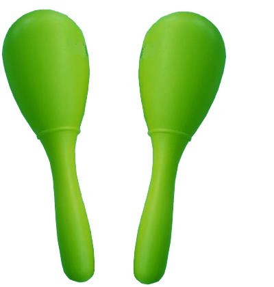 C751.265-GR  Maracas de plastico Verdes
