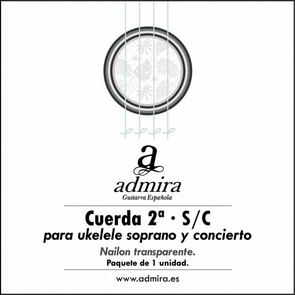  2ª CUERDA ADMIRA PARA UKELELE SOPRANO/CONCIERTO NAILON CA502UKSC