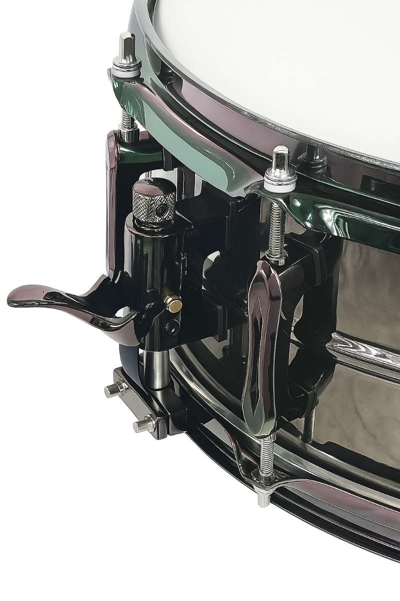 CAJA JINBAO 14" x 5.5" DE ACERO NIQUELADO NEGRO