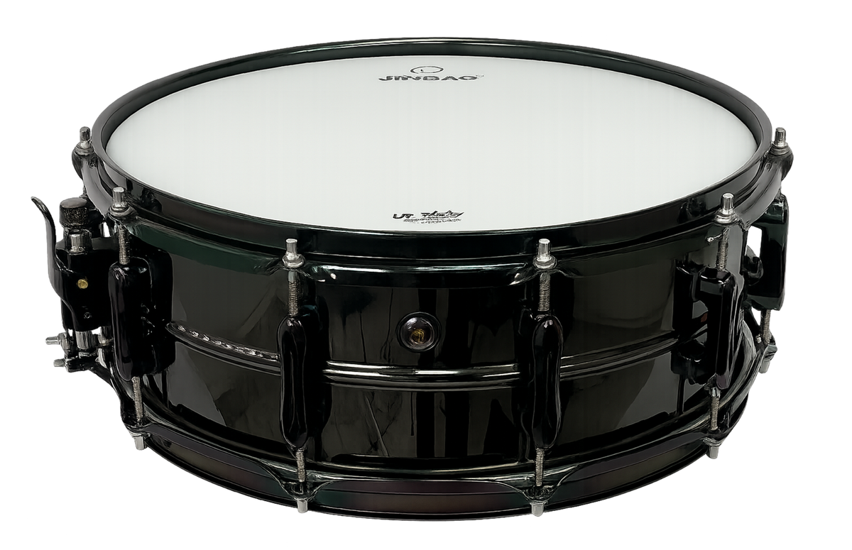 CAJA JINBAO 14" x 5.5" DE ACERO NIQUELADO NEGRO