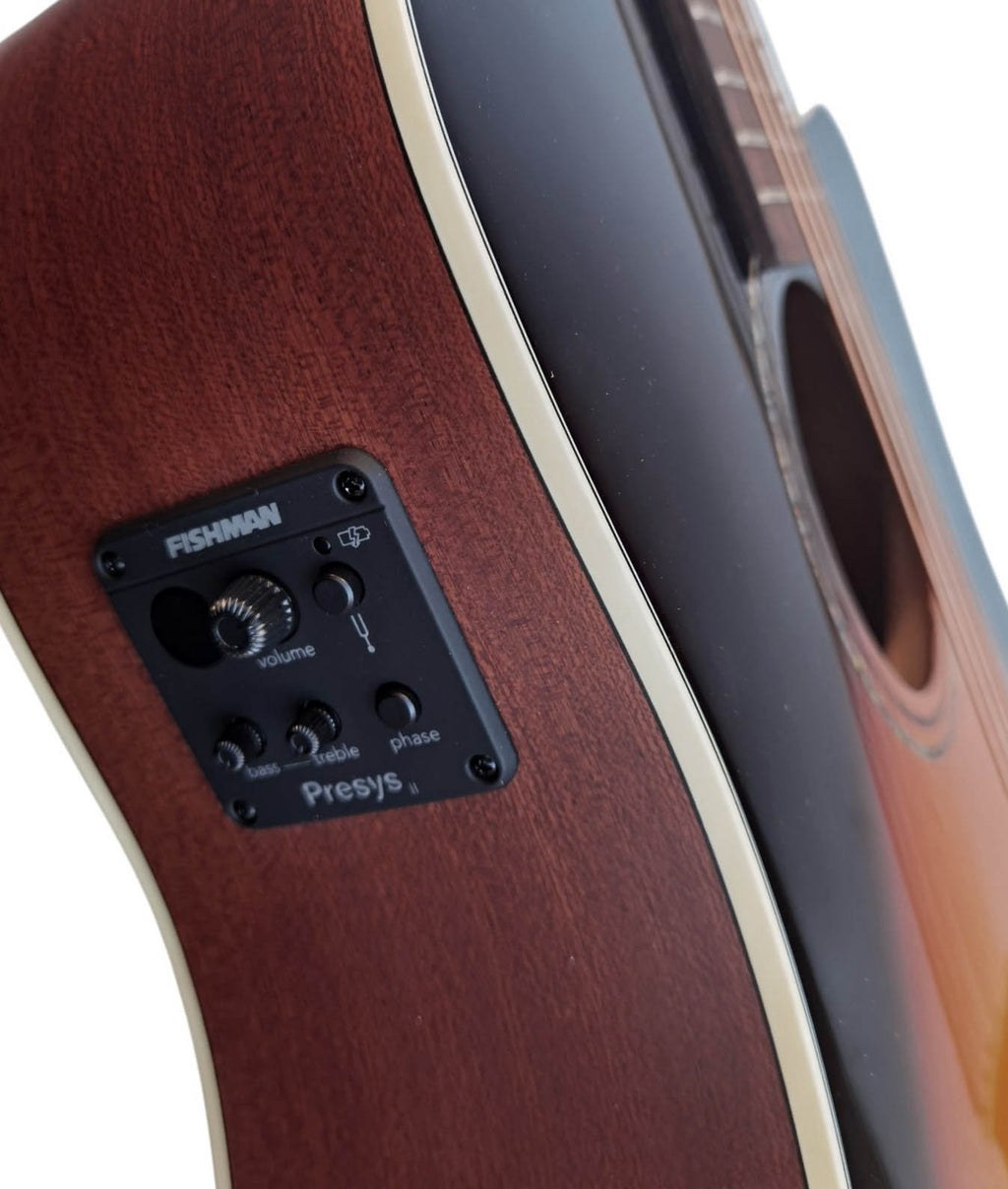 Egmond AV-61DCE Burst – Guitarra Electroacústica Dreadnought con Cutaway, Tapa Maciza de Sapeli y Previo Fishman Presys II