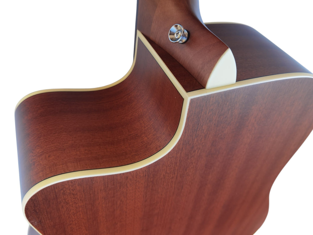 Egmond AV-61DCE Burst – Guitarra Electroacústica Dreadnought con Cutaway, Tapa Maciza de Sapeli y Previo Fishman Presys II
