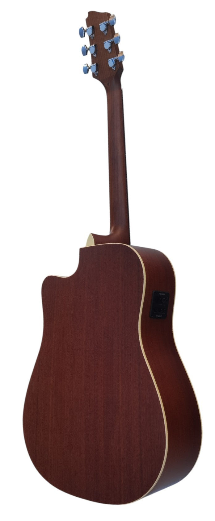 Egmond AV-61DCE Burst – Guitarra Electroacústica Dreadnought con Cutaway, Tapa Maciza de Sapeli y Previo Fishman Presys II