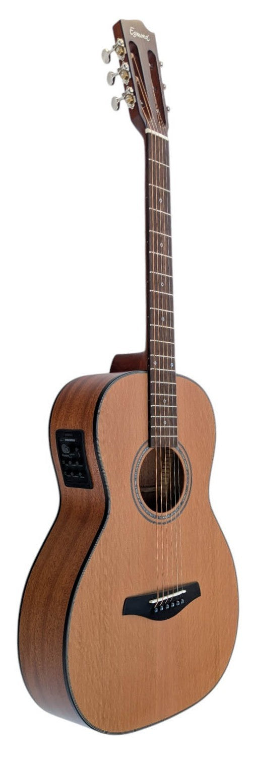 Egmond PC26N FE – Guitarra Electroacústica Parlour con Tapa Maciza de Cedro y Previo Fishman PSY-301