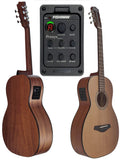Egmond PC26N FE – Guitarra Electroacústica Parlour con Tapa Maciza de Cedro y Previo Fishman PSY-301