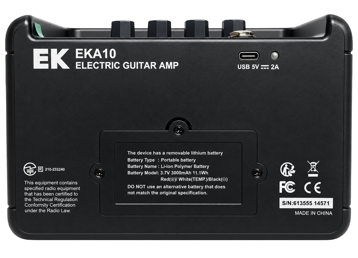AMPLIFICADOR DE GUITARRA EK 10W PORTATIL