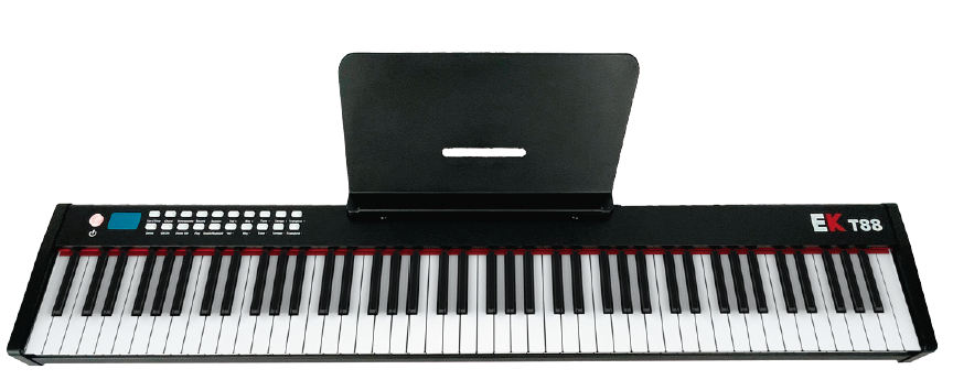 PIANO DE ESCENARIO PORTABLE CON BATERIA RECARGABLE NEGRO EK EKT88BK 
