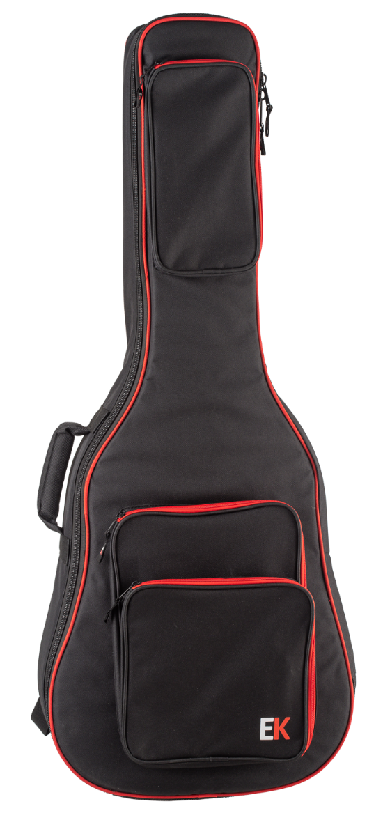 FUNDA EK PARA GUITARRA ACÚSTICA DE 30mm ROJA 