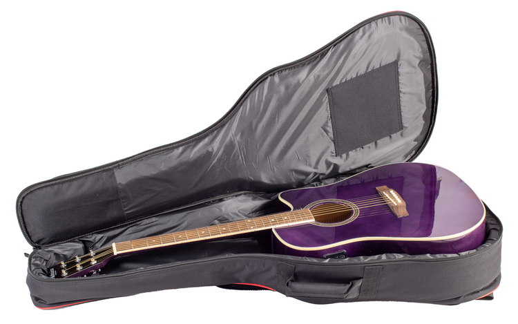 FUNDA EK PARA GUITARRA ACÚSTICA DE 30mm ROJA 